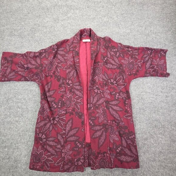 Bryn Walker Margo Coat Cardigan Womens Large Bamboo Organic‎ Floral Lagenlook - Picture 1 of 13